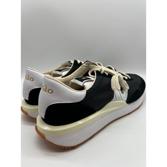 Polo Ralph Lauren Train 89 Black/White Sneakers Men's Size 14 NEW - Picture 9 of 12